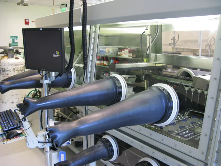 Our lab is adjacent to the Caltech Center for Catalysis and Chemical Synthesis, which features two Symyx Core Modules used by the department for high throughput reaction condition screening