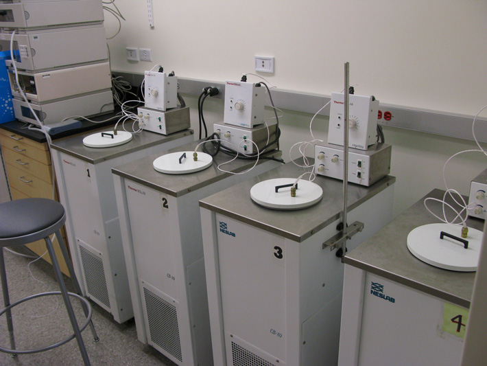 Four Cryocool instruments for extended low-temperature experiments.