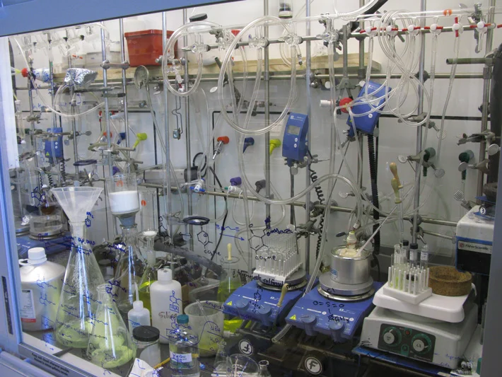 A close-up view of one of our fume hoods.