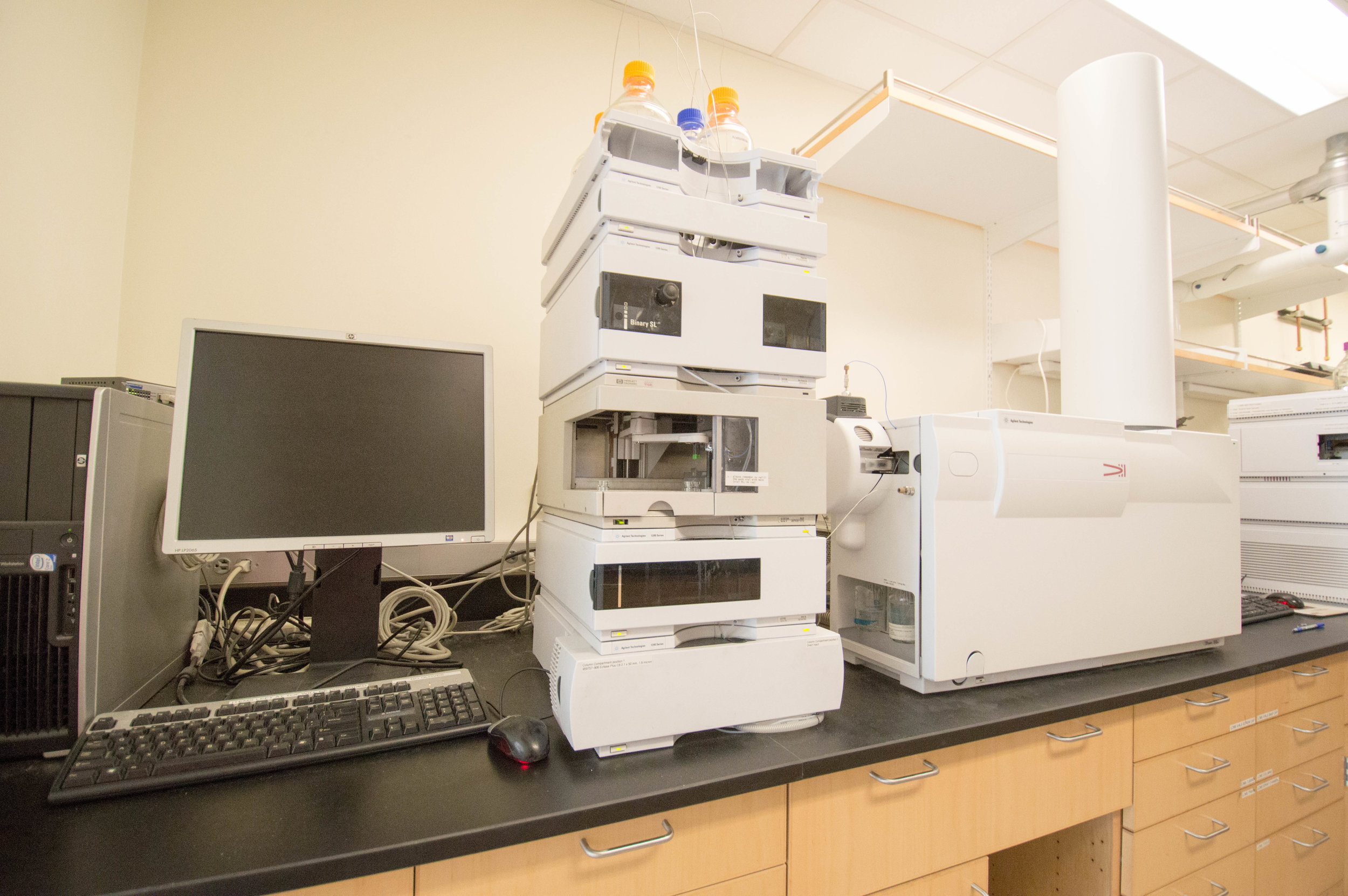 Our LC-MS (TOF), capable of obtaining high resolution mass spectra.