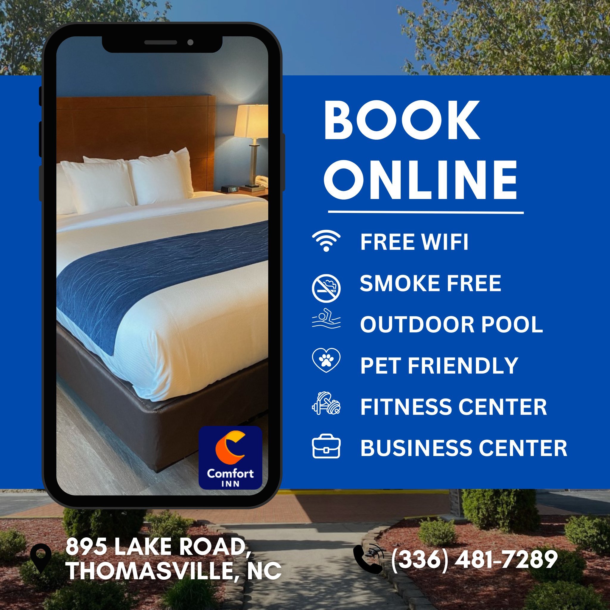 Stay overnight in Thomasville this coming May for Spring Daze. Enjoy the biggest weekend in Thomasville with a comfortable place to stay! Reserve your room at the conveniently located Comfort Inn here in Thomasville!

More info:
https://www.choicehot