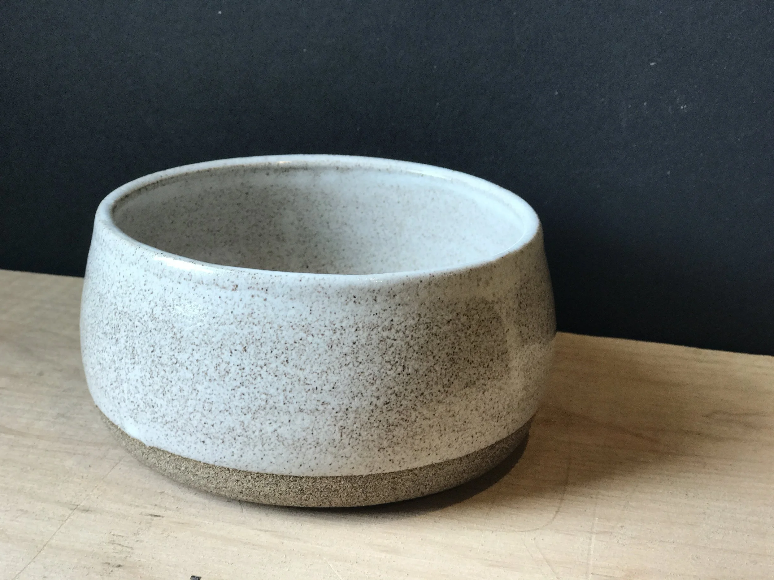 Stoneware bowl w/white glaze