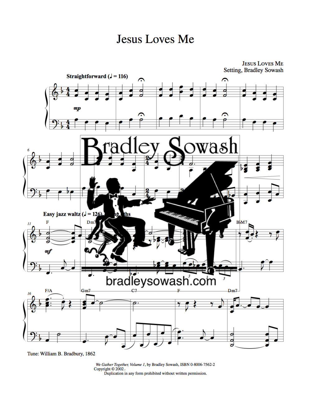Específico Leo un libro Convencional Jesus Loves Me - PDF — Bradley Sowash Music