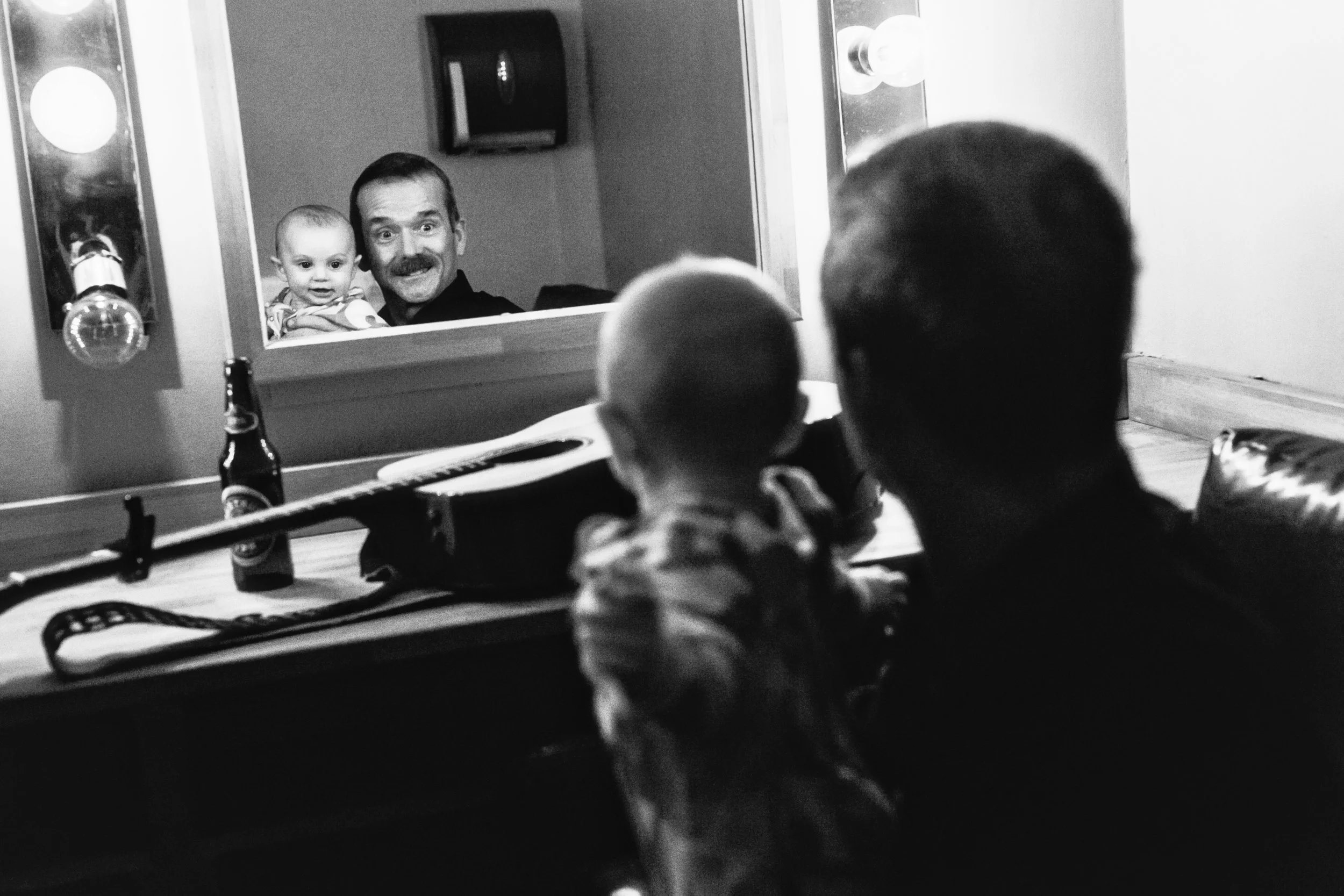 Canadian Astronaut and Musician Col. Chris Hadfield jokes with baby. (2017)