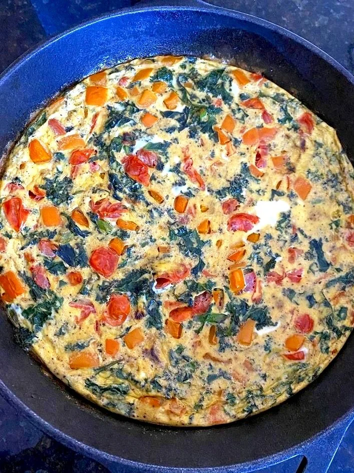 Kale &amp; Red Pepper Frittata