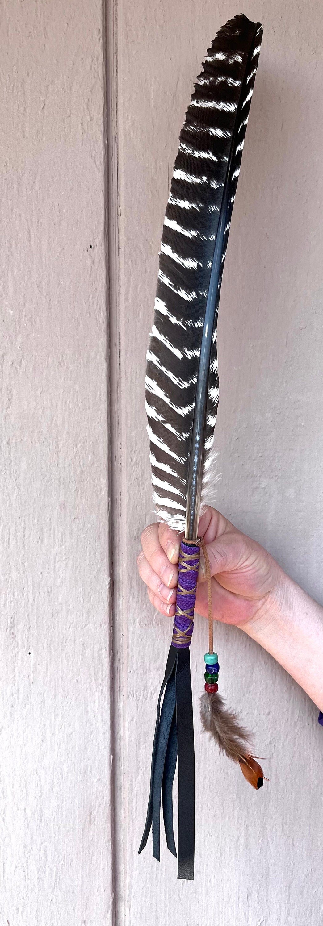 Turkey feather smudge wands