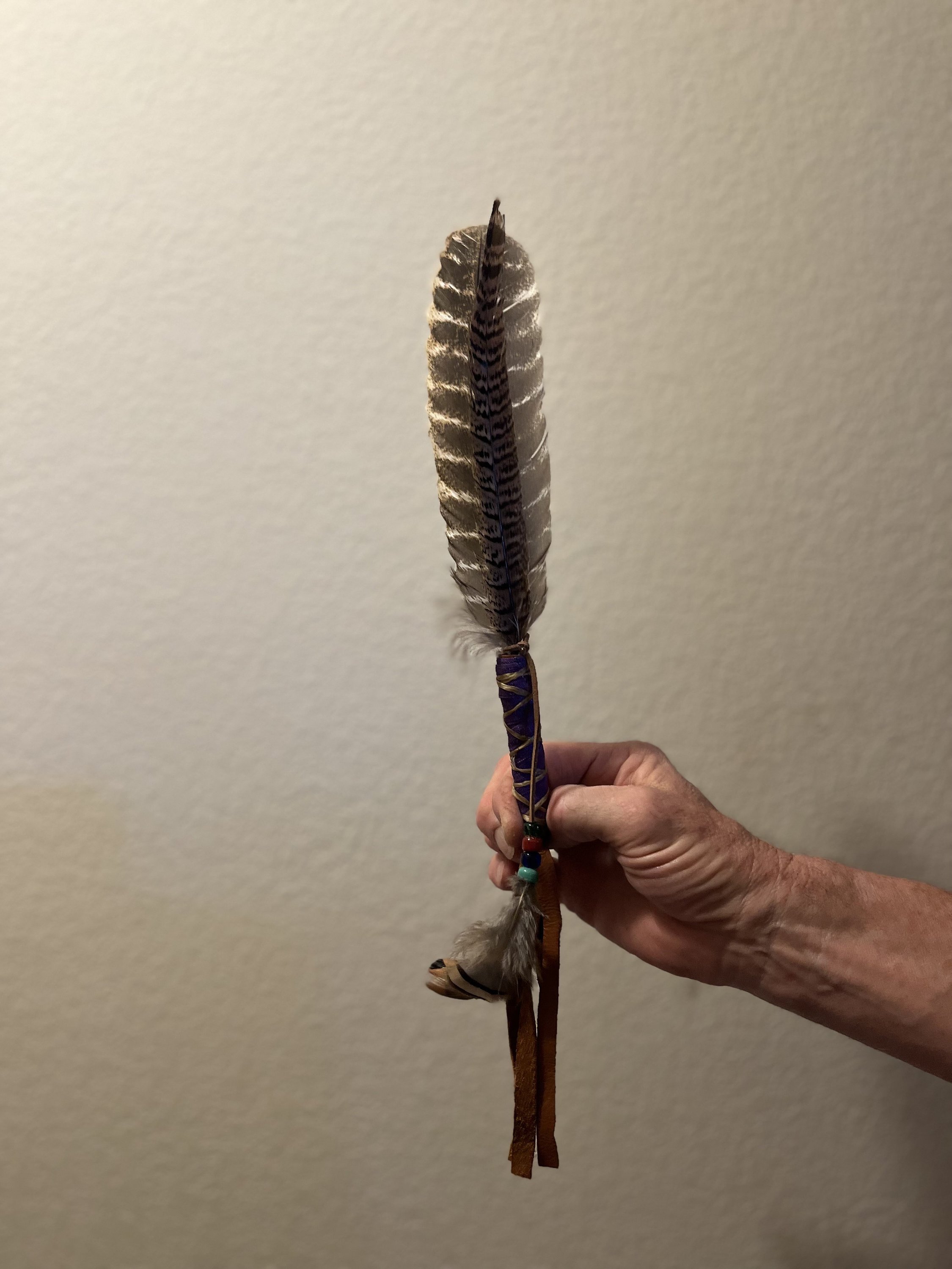 Turkey feather smudge wands
