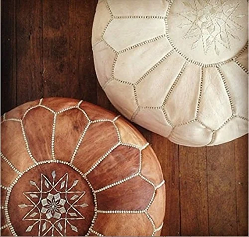 Moroccan Pouf Tan and White.jpg
