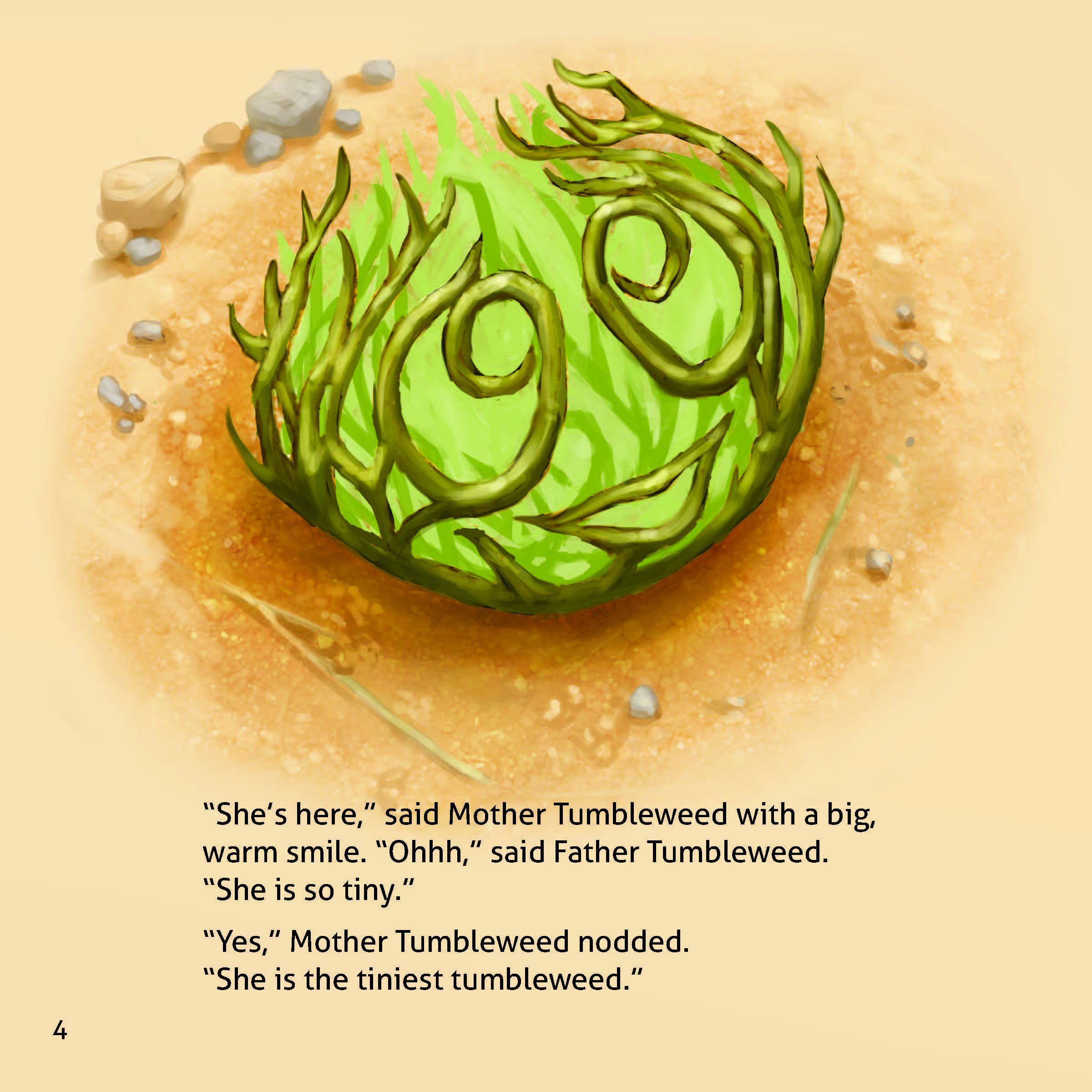 Sample page from The Tiniest Tumbleweed