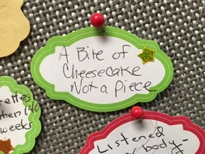 A bite of cheesecake - not a piece!