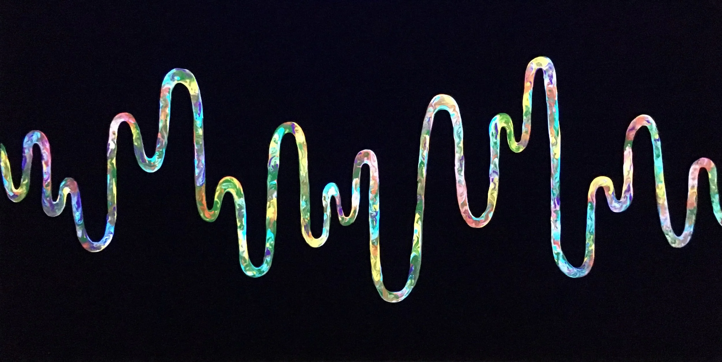 terrain: neon canal (under black light) 48"x24"