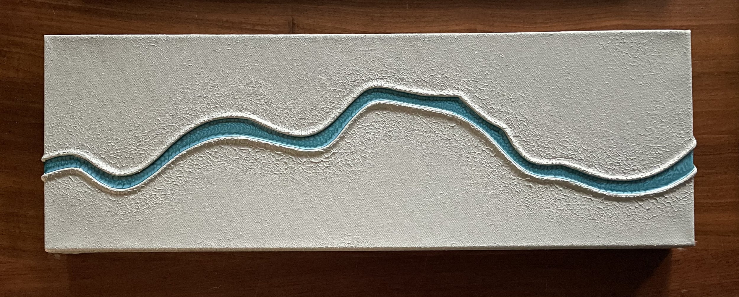 turquoise stream, 24”x8”, $600