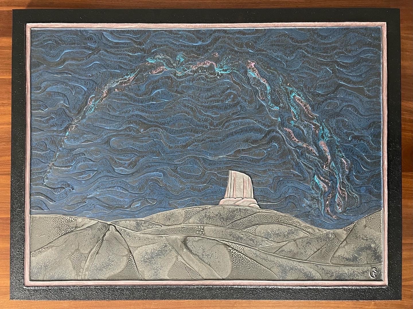 ‘devil’s tower under the milky way’, 40”x30”, $3,200