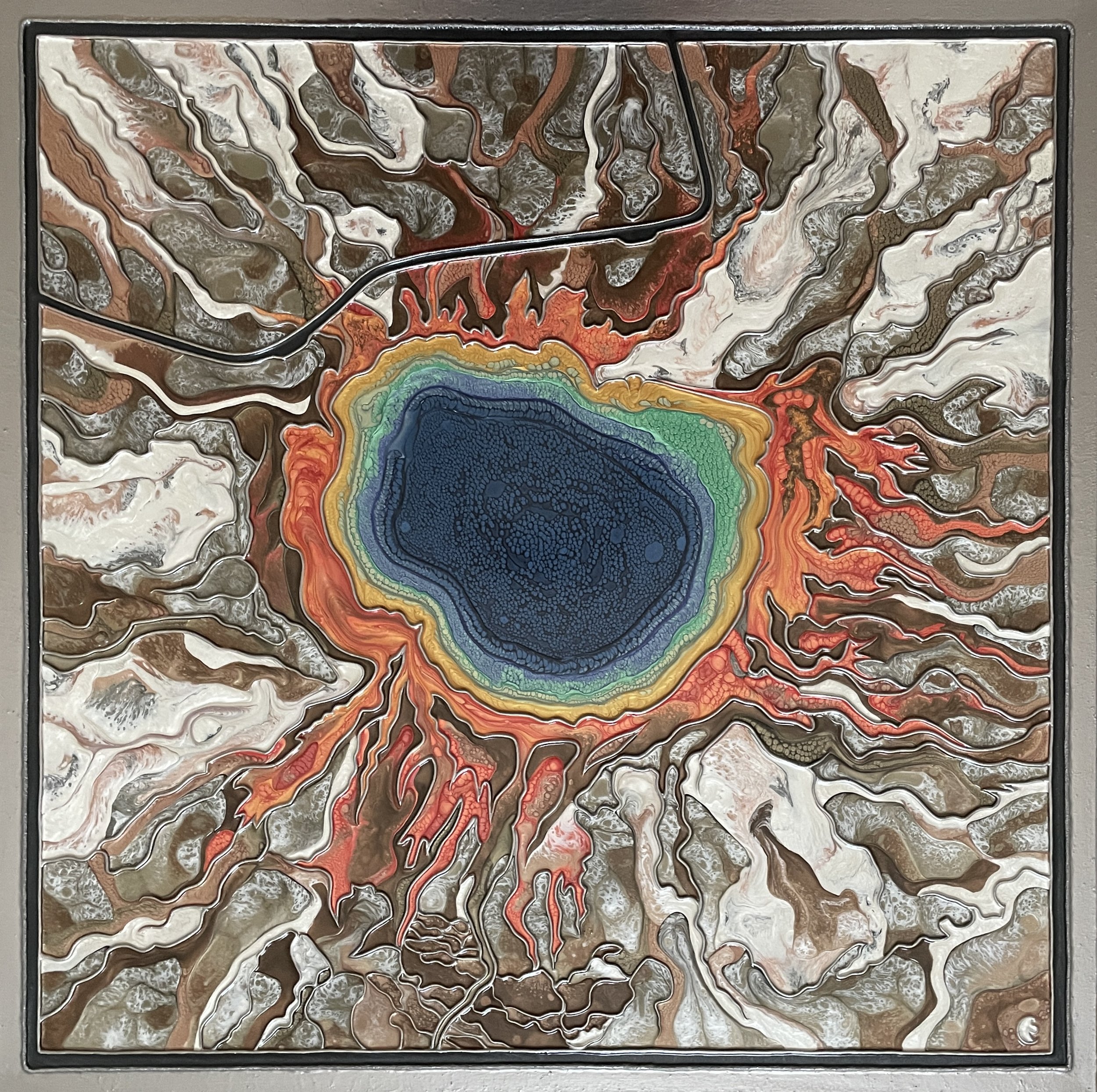 grand prismatic spring, 36x36, 2025, $3,800
