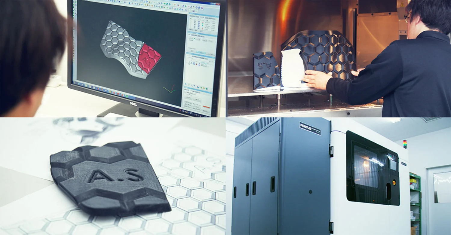  After online order from the user, the generated design is converted to 3D print data, then 3D printed on-demand. 