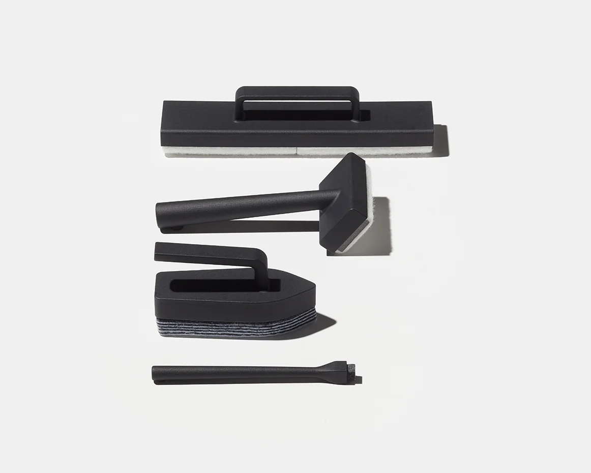 Whiteboard erasers that make users want to line them up as a cleaning tool.