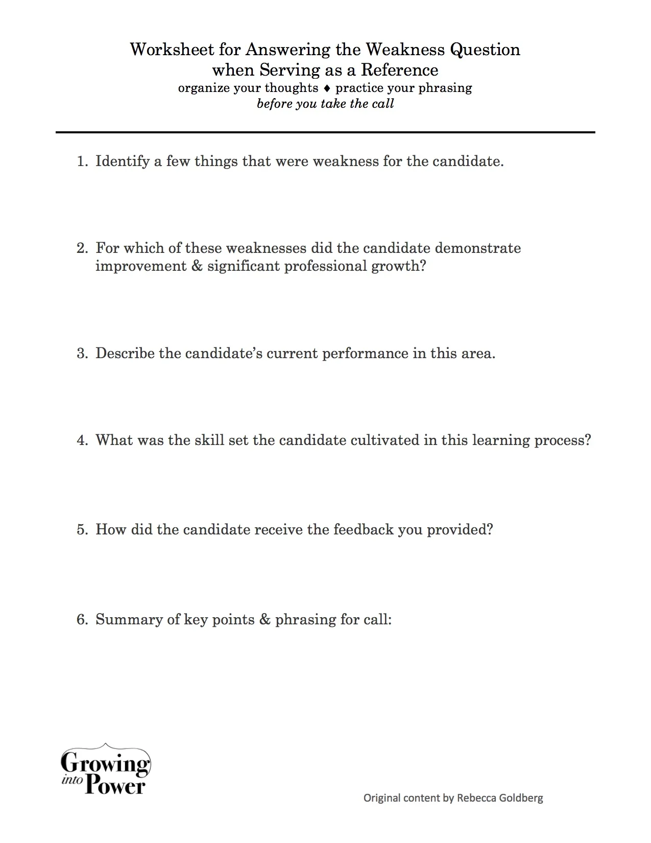 References_weakness_question