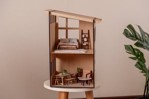 Modern DIY dollhouse with homemade furniture (Part 1 of 6) - Lansdowne Life