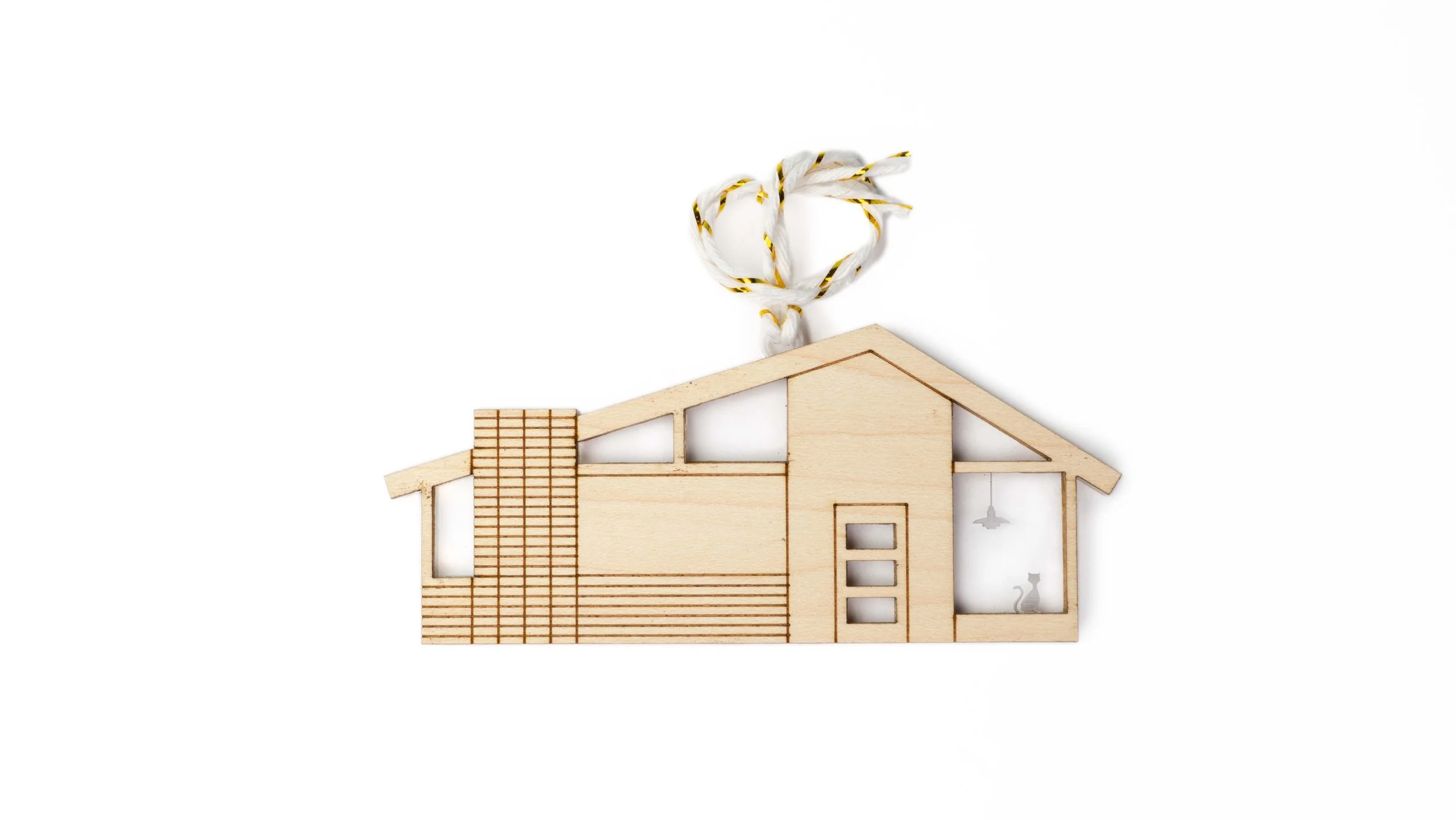 Mid Century Ranch House Ornament