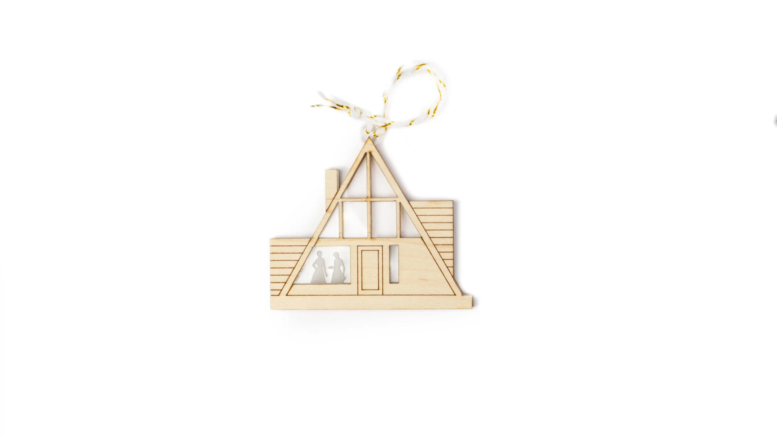 Mid Century A-Frame House Ornament