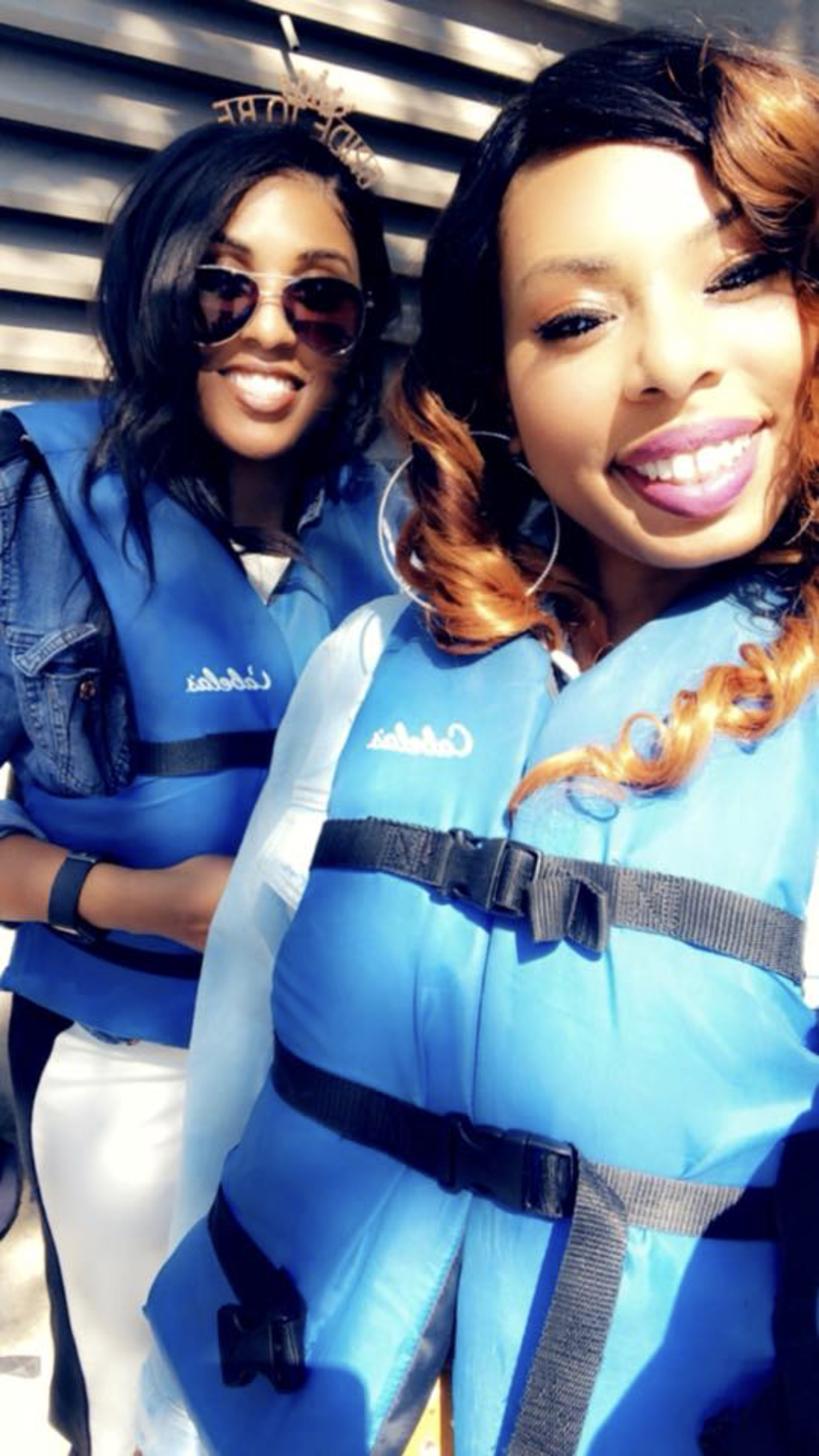 Bride TaMicca w/ the Maid of honor... Her Sister Maryah! 