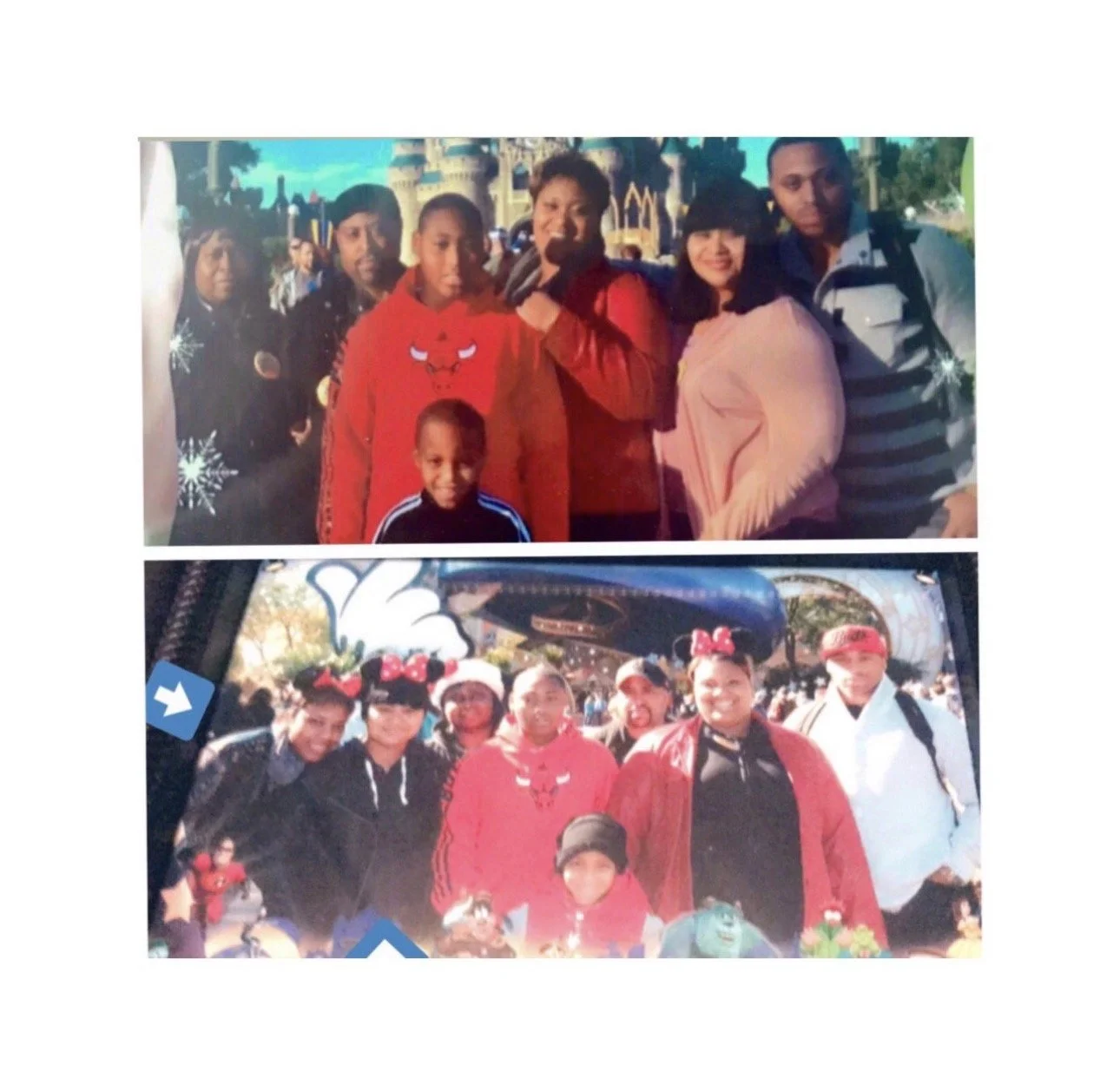 Me & my family at Walt Disney world in both pics 