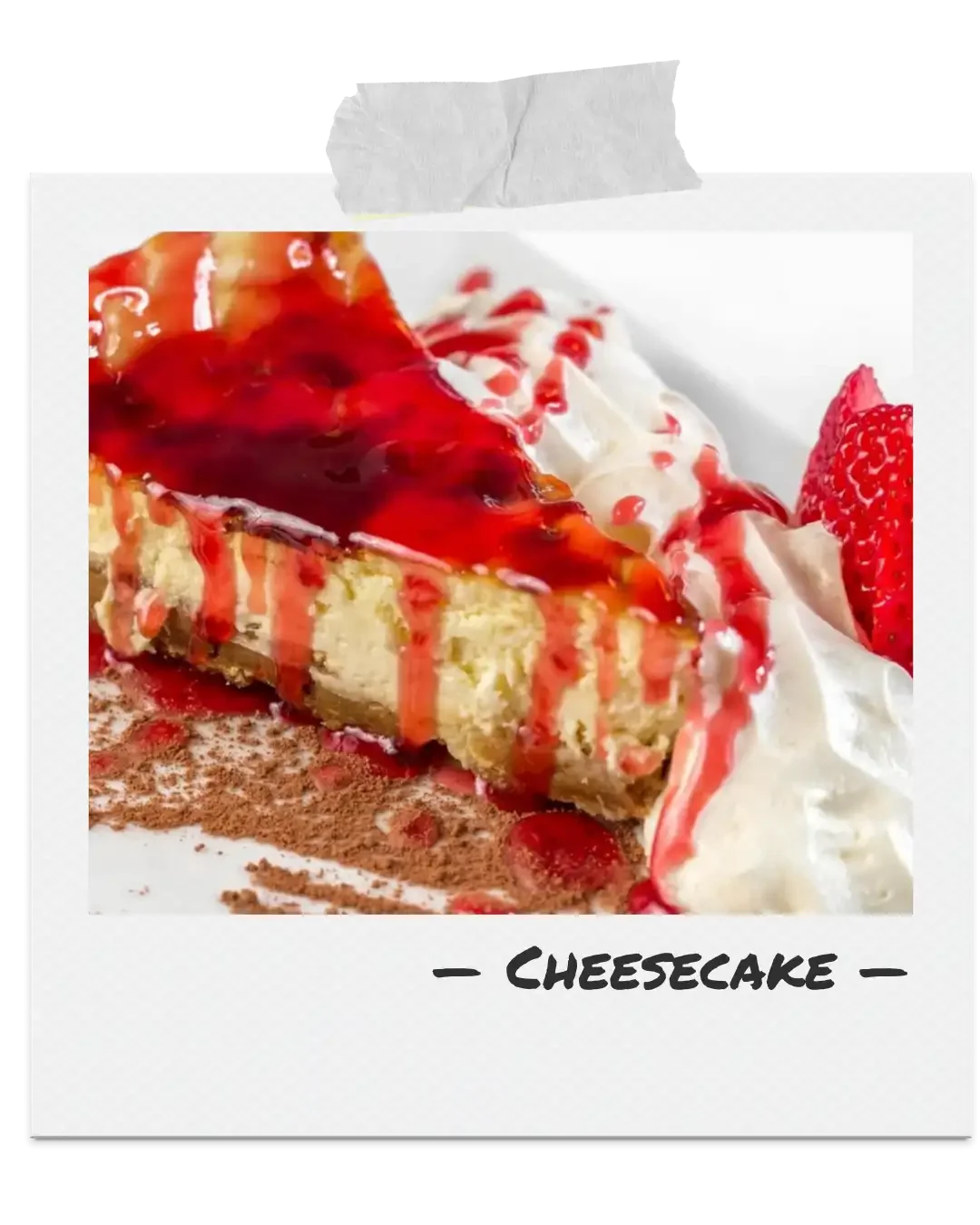 Cheesecake served at La Dolce Vita Italian restaurant in Ottawa