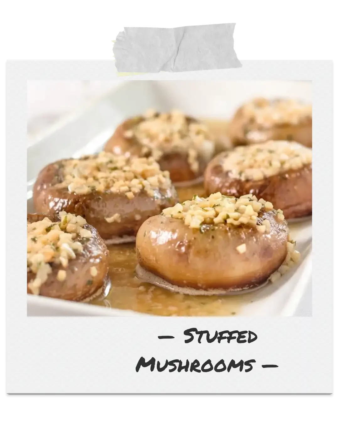 Stuffed Mushrooms served at La Dolce Vita Italian restaurant in Ottawa