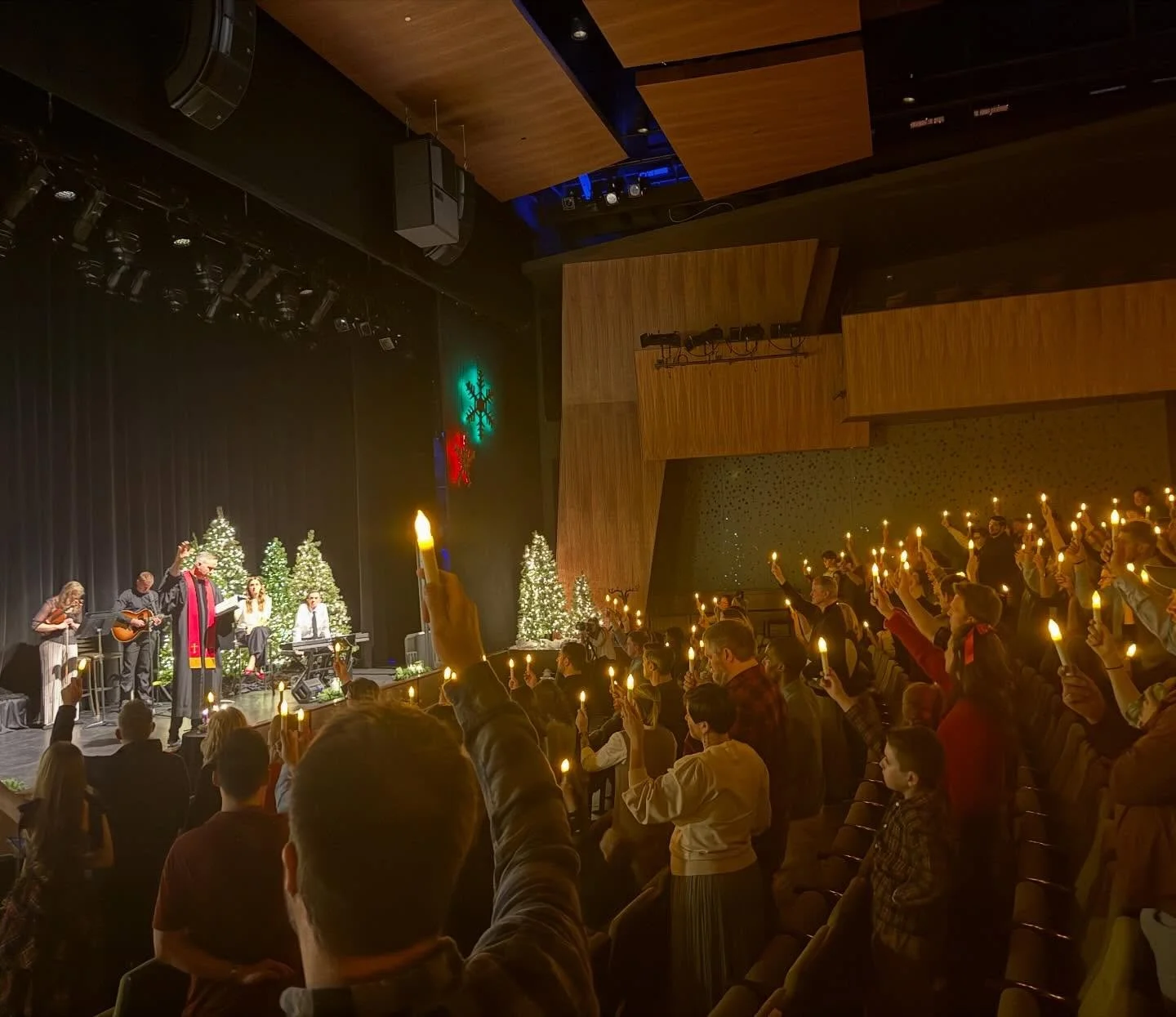 What a gift to receive the Newborn King, the Light of the world. 🕯️✨&hearts;️

&ldquo;And the Word became flesh and dwelt among us, and we have seen his glory, glory as of the only Son from the Father, full of grace and truth.&rdquo; ~ John 1:14

Me