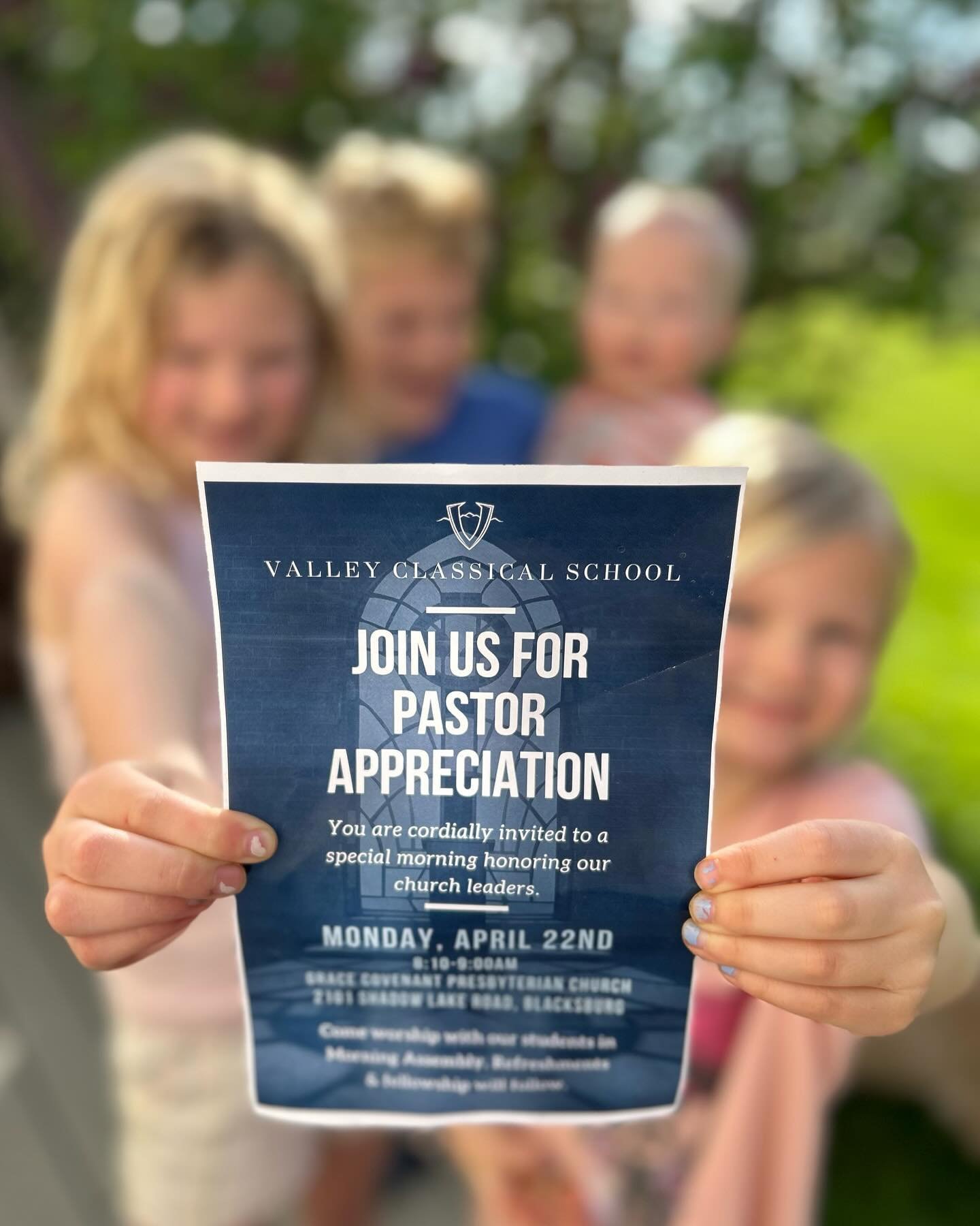 Attention, church leaders!! Have you received this flyer from a cute church member yet?? 

If not, we cordially invite you for Pastor Appreciation Day on Monday, April 22 from 8:10-9:00am. Swipe for full invite. 

Families: here&rsquo;s your reminder