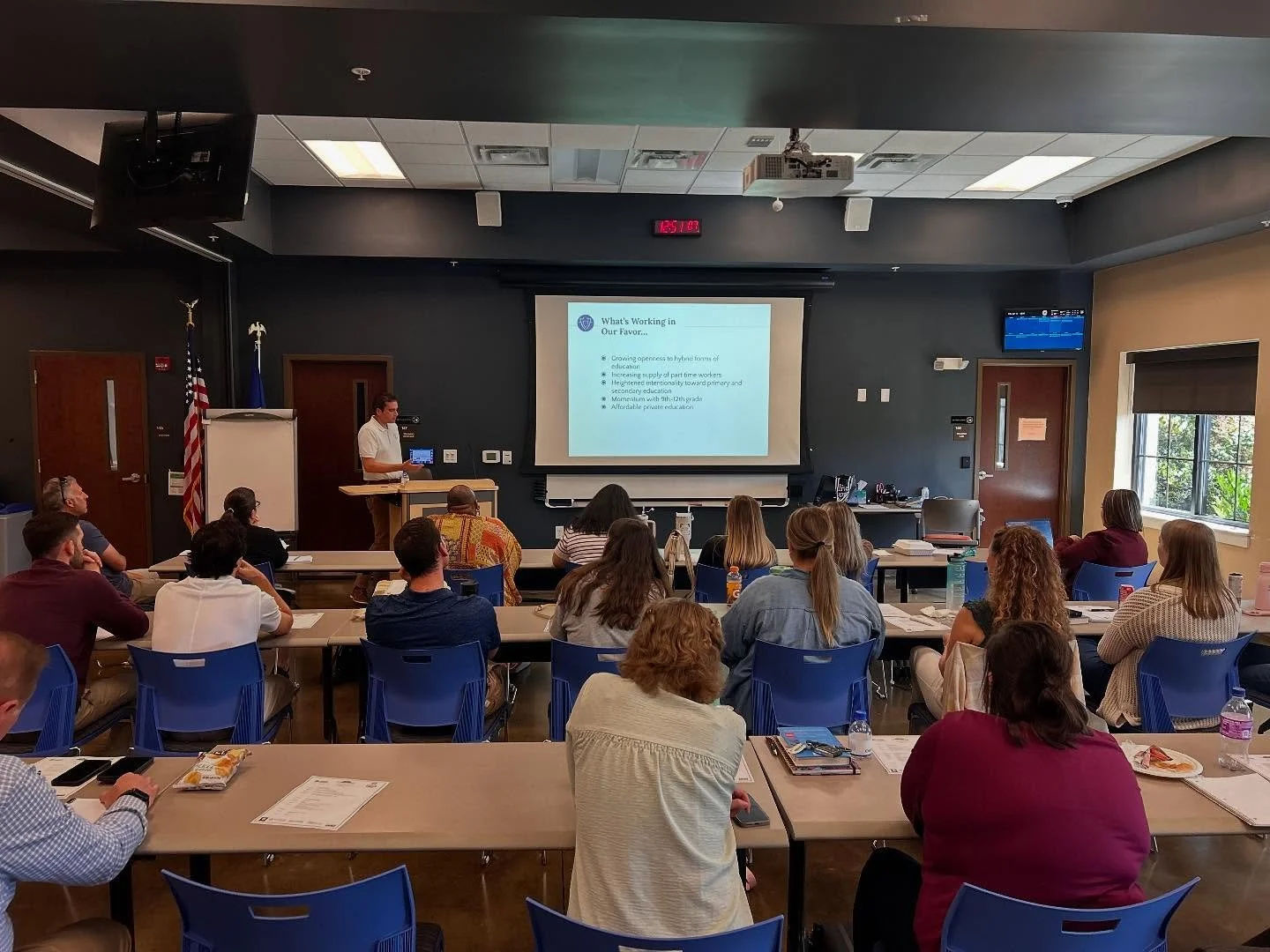 VCS 🤝 Montgomery County Chamber of Commerce

Dr. Zahraee had the opportunity to share about our school last week with the Leadership New River Valley (LNRV) program through @montgomery_chamber. He discussed the history, model, successes, and challen
