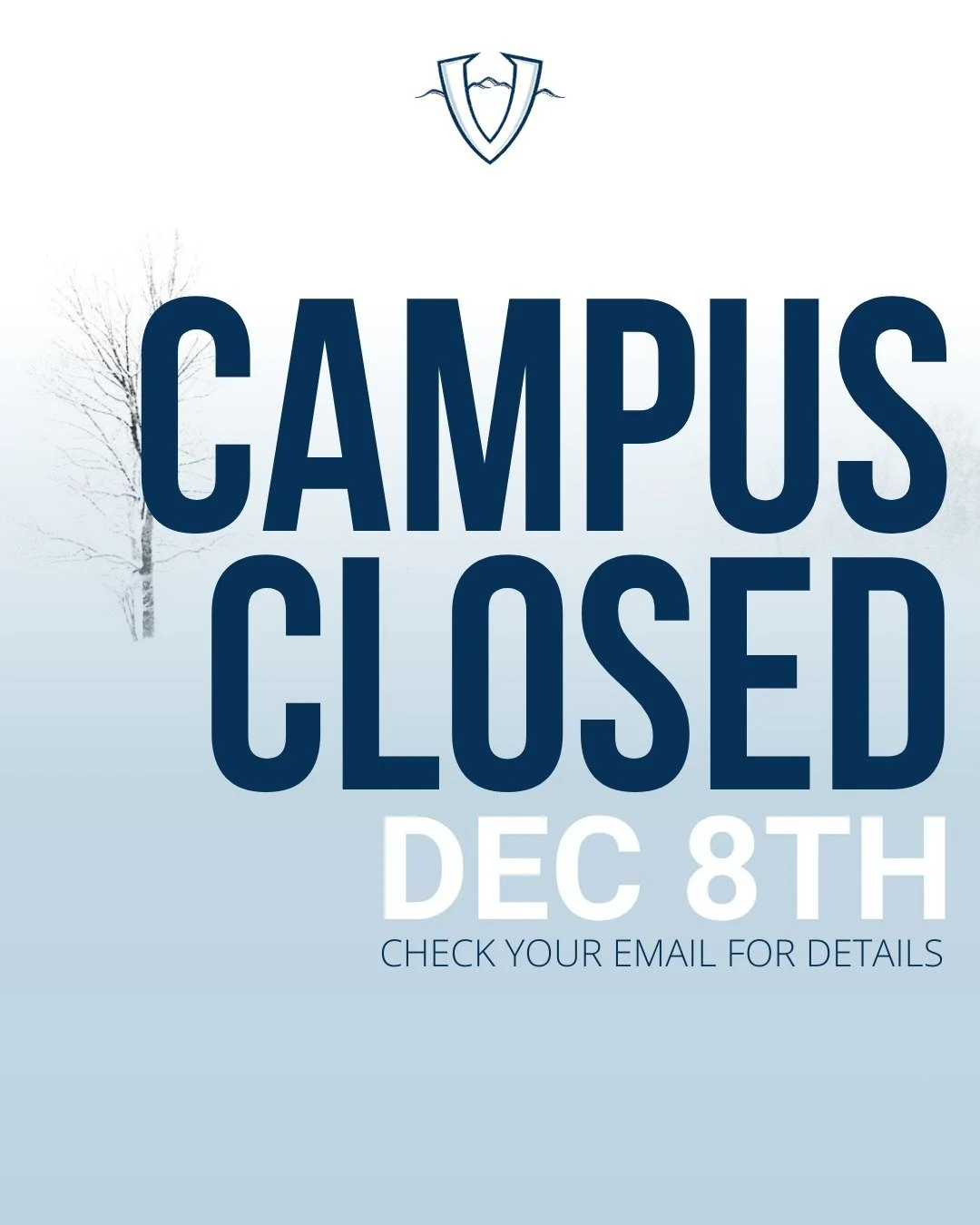 Due to the weather, VCS will not be meeting on campus on Monday, December 8th, 2025. 

Please have your student(s) work on the adjusted lesson plan your campus teacher(s) will have completed by 9A.M. We'll work to cover the rest on our next campus da