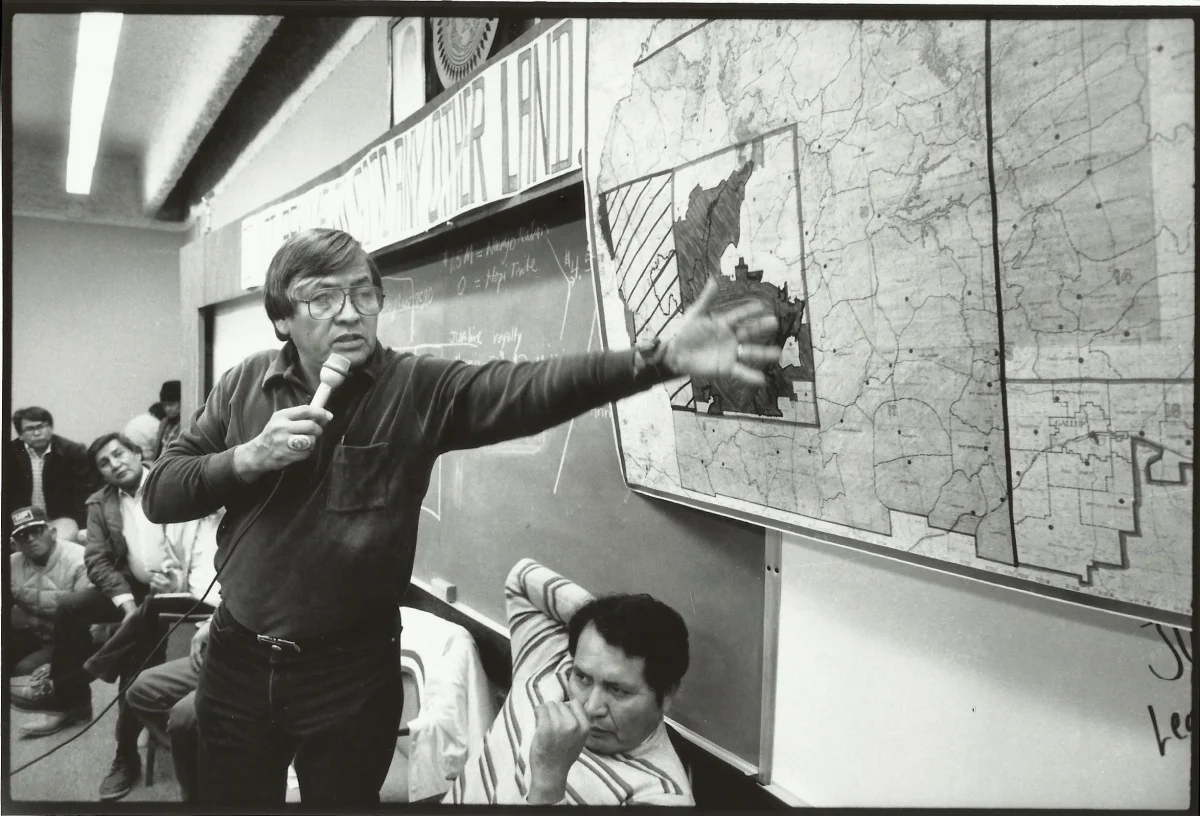   Chairman Perterson Zah at Hardrock Chapter House. &nbsp;Hardrock, AZ. &nbsp;1986.  