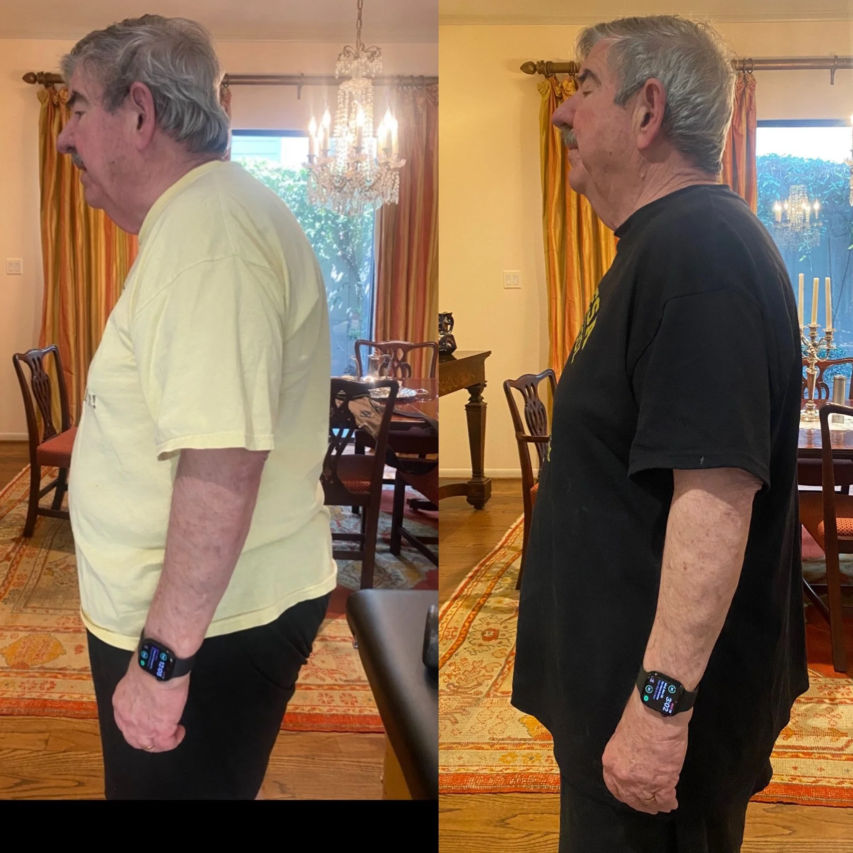 Posture coach shows results of corrective exercise training in Houston