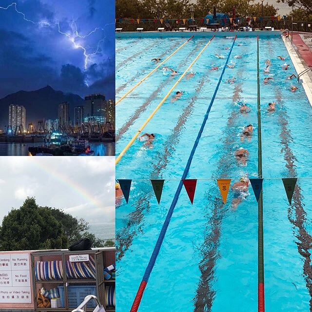 What a week! Something for everyone. 
Starting with 10,000 lightening strikes ⚡️, glorious rainbows 🌈, blue skies with sunshine 🌞 and swims 🏊🏻&zwj;♀️ 🏊🏼&zwj;♂️ lots of swims!  #hkwhackywheather, #herecomesthesun, #backinthepool, #swimsmooth