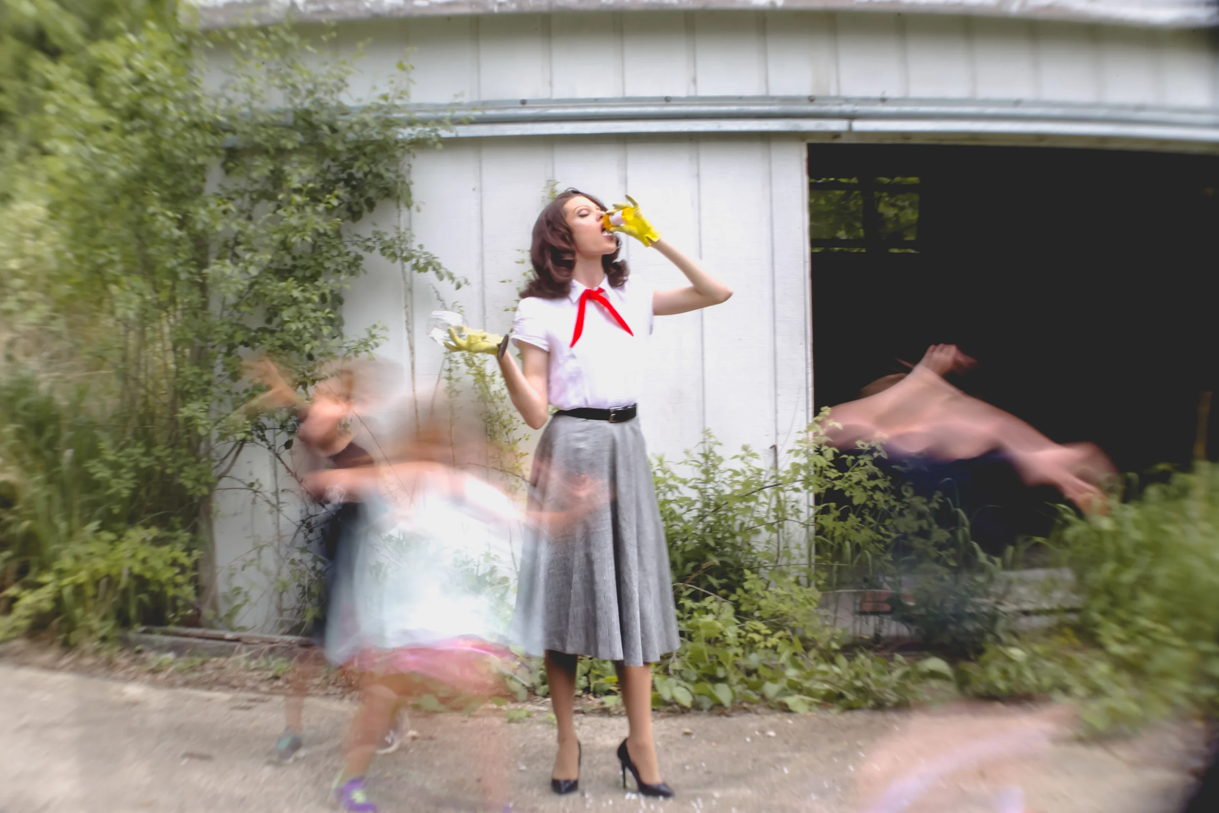 "Outside the Door, She took Four More": 12x18 editioned print, matted to fit 16x20, $275 (1/15)