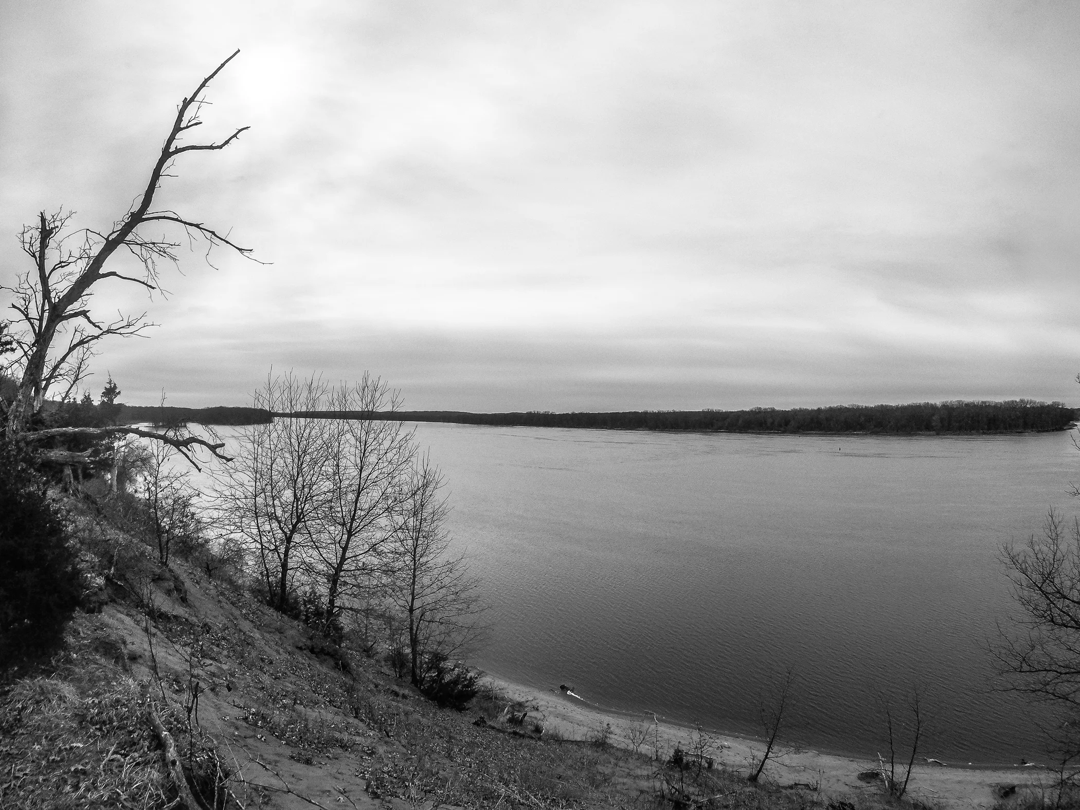 My start at the overlook at the end of the "public permitted" part of the Lost Mound Unit path. Cold but beautiful.
