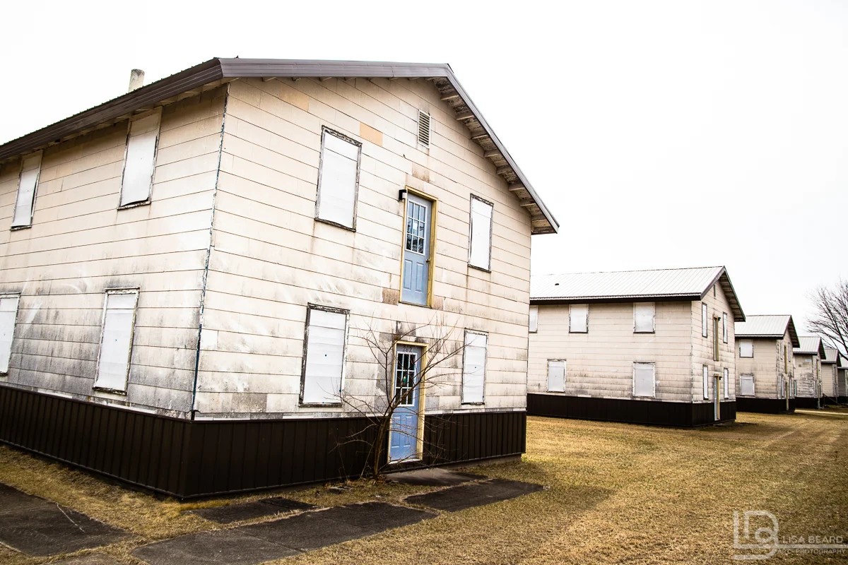 Barracks. At one time, in 1942, over 7000 employees worked here. Many stayed here as well. Eventually the numbers of people employed and/or stationed here plummeted, and rather quickly.