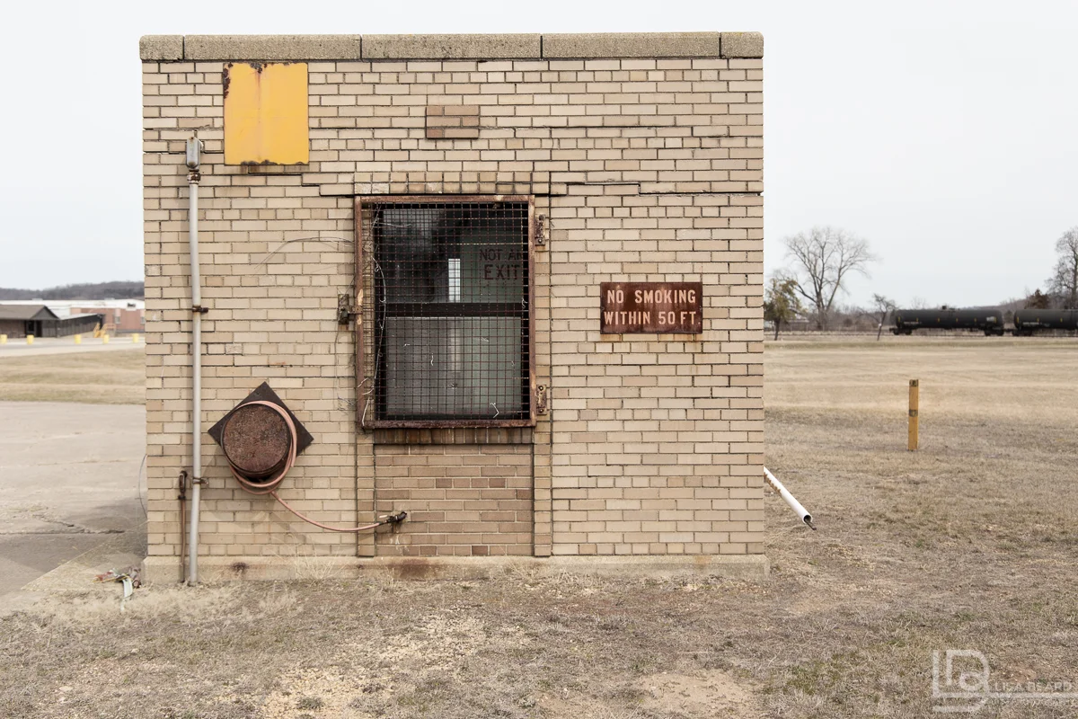 A guard station near the entry into the Depot.
