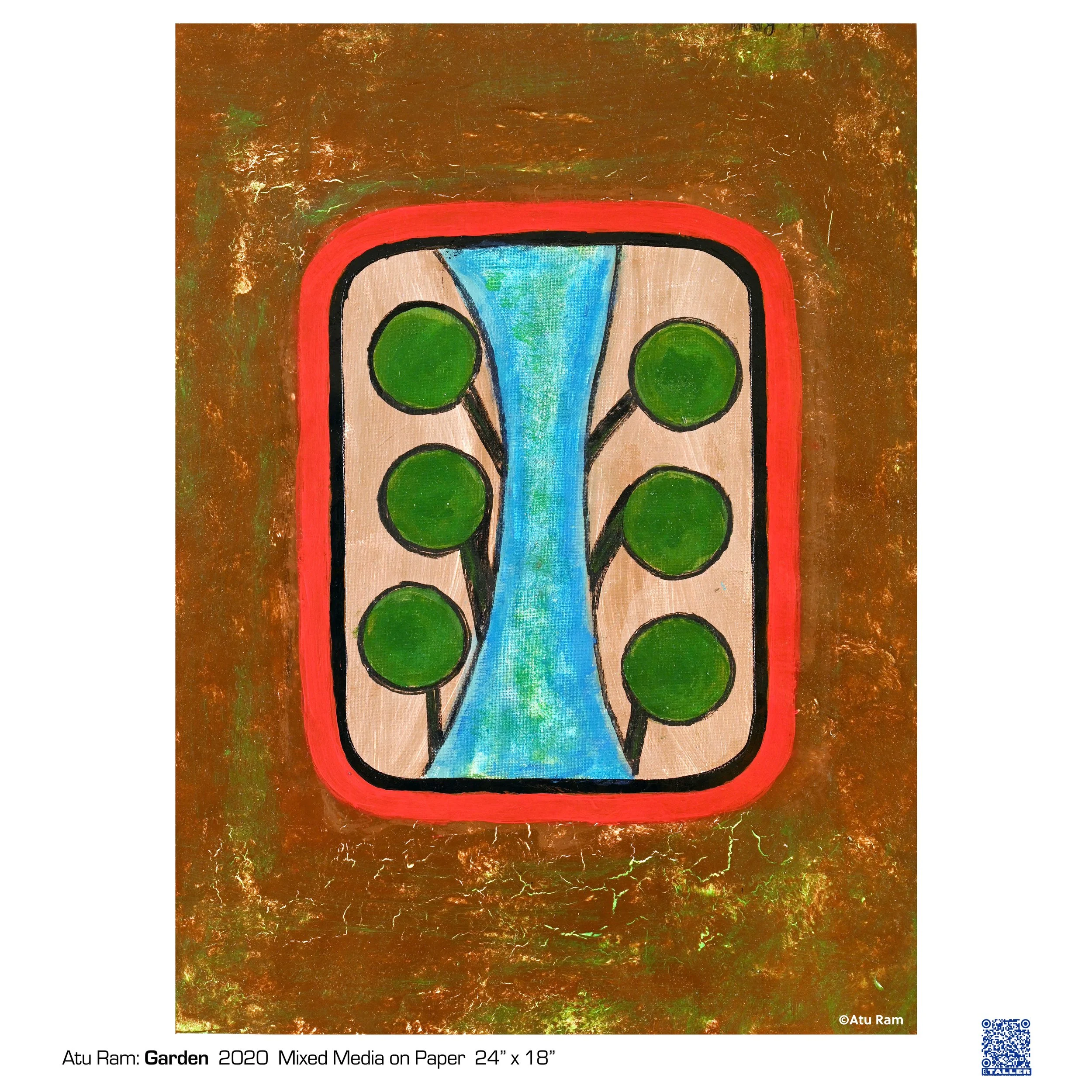 Atu Ram- Garden 2020 Mixed Media on Paper  24” x 18 new”.jpg