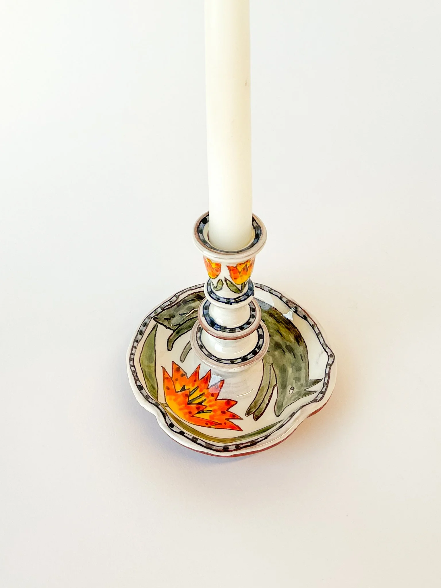 wolf candlestick