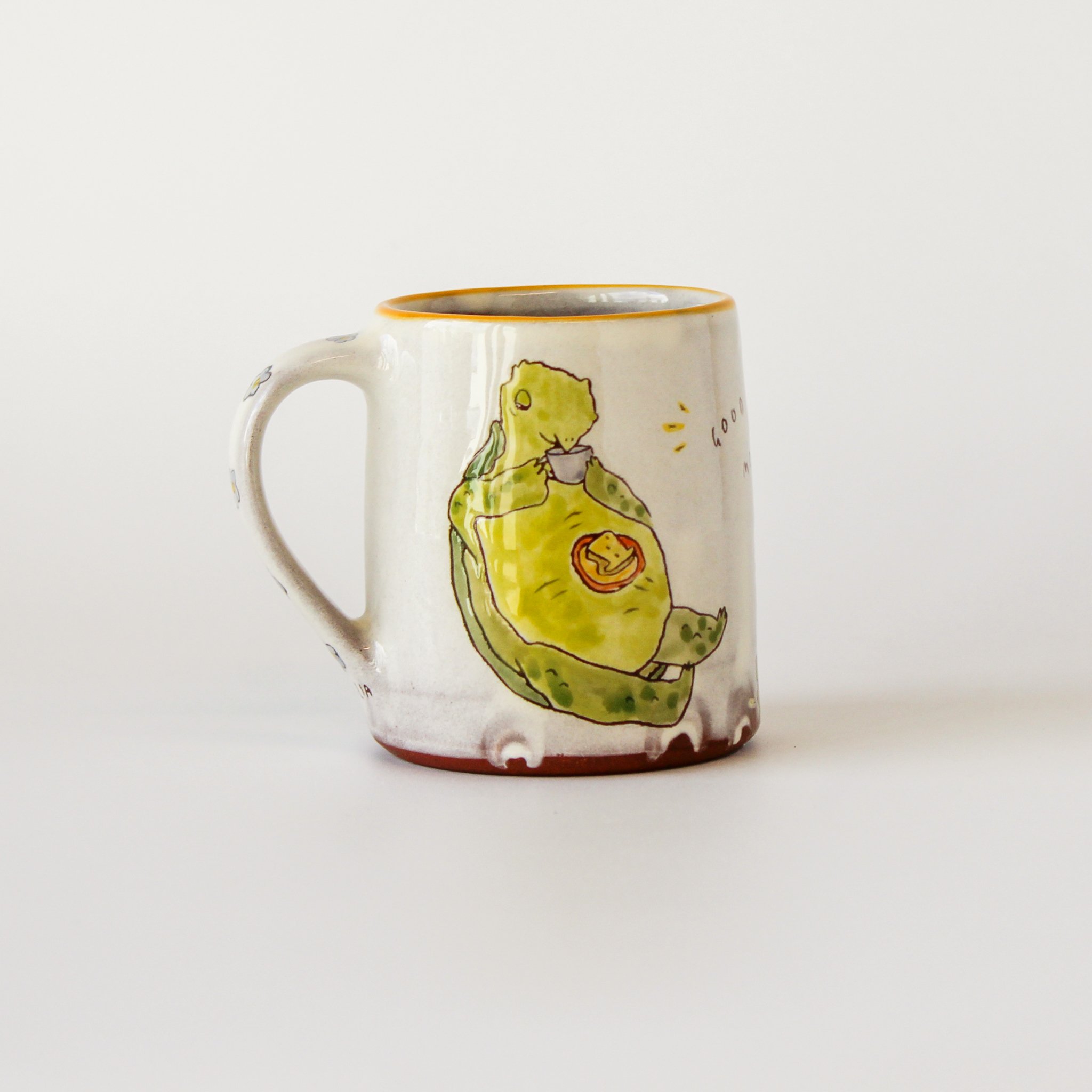 good morning turtle mug
