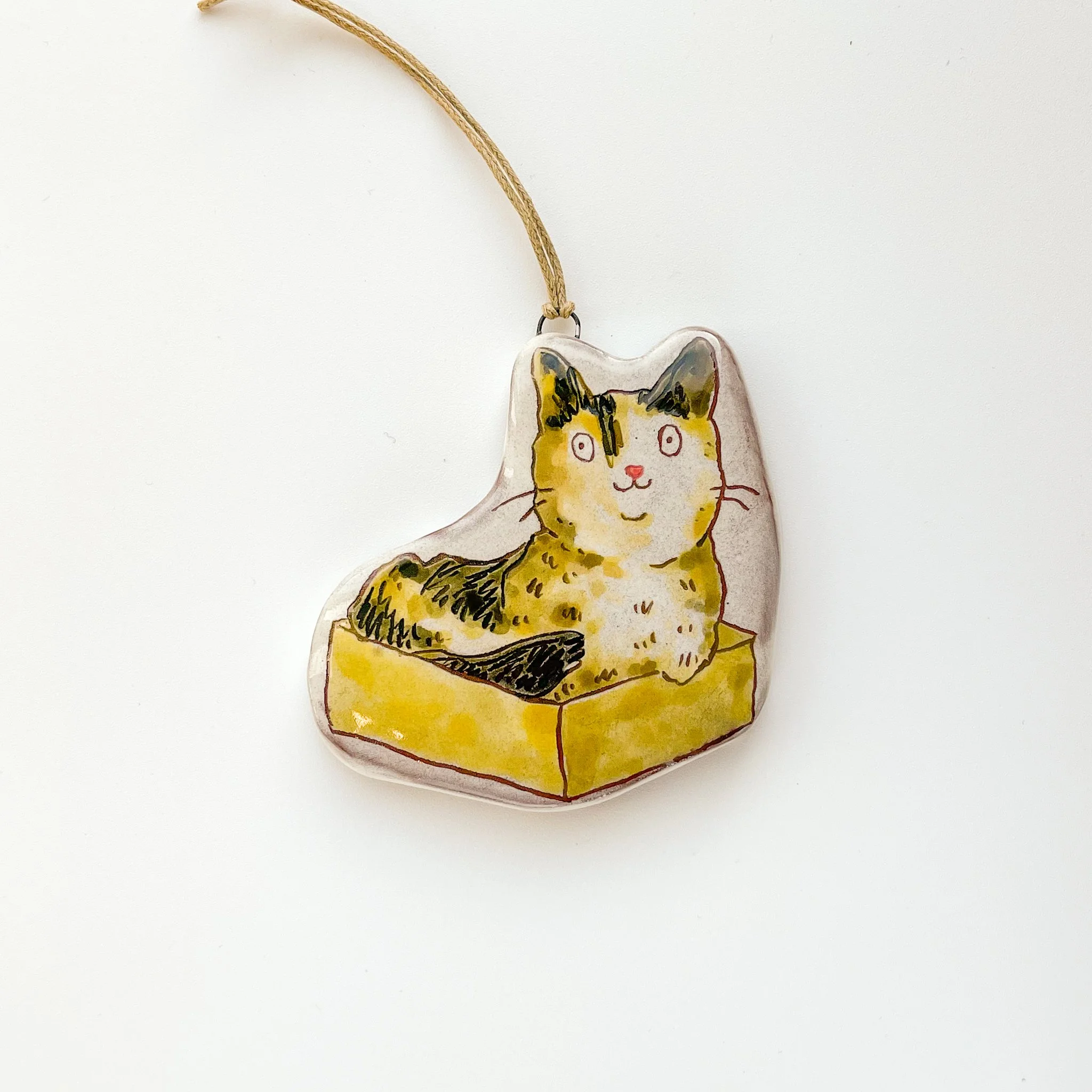 cat in a box ornament