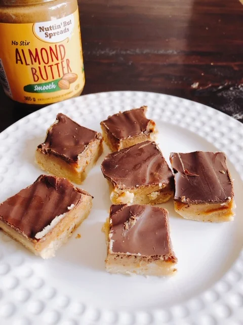 Chocolate Almond Caramel Squares 