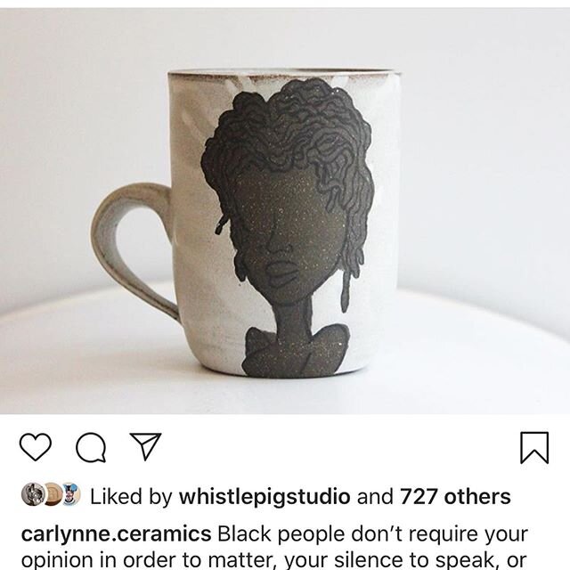 Know Nala C. Turner. Nala fully invests herself and her experience in her work. Strong pots. Make sure you read her captions for the images, or you are missing a lot. Thank you Nala. @carlynne.ceramics #ceramics #pottery #ceramicartist #clay