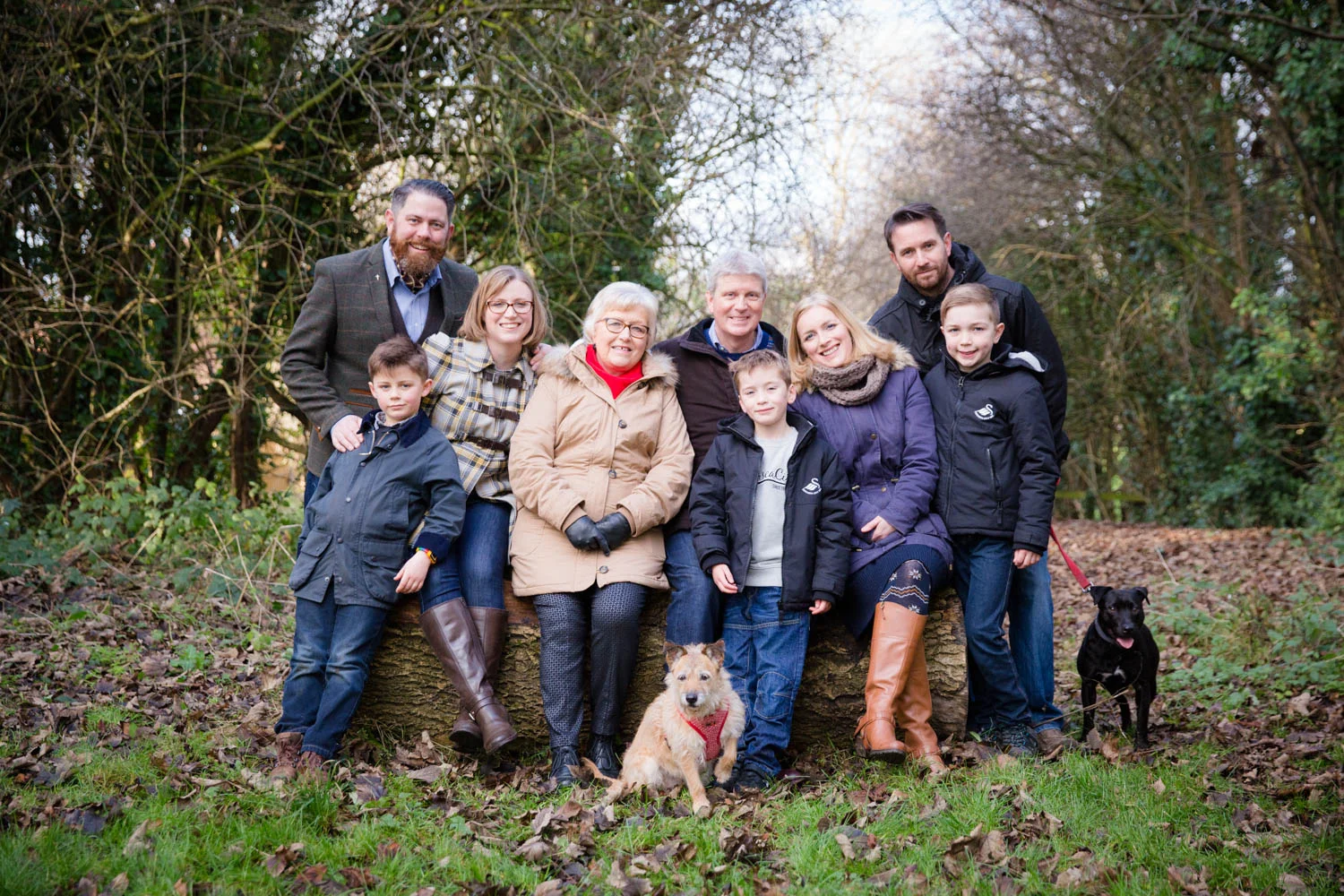 It was an absolute pleasure to capture Paul and Beverly, their two daughters and partners, and three grandchildren (not forgetting their dogs!) on the final day of the year. The shoot was a present from Paul and Beverly by daughters, Rachel and Sam, for their ruby wedding anniversary earlier in the year. The family live in different corners of the UK and don't often get the chance to be all together and so it was an honour to be asked to photograph these precious moments. Despite living in Wetherby for the past two years, and spending many a summer evening walking its paths, I have never done a photoshoot along the network of old railway tracks which branch out from the town centre towards Harrogate. I certainly hope it won't be my last time shooting in this lovely spot. If you and family would like to book a photoshoot, check out my family portraits page.