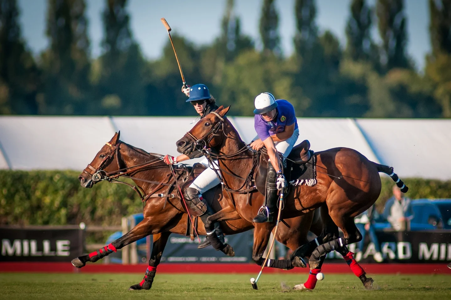 Joueurs en pleine action au Polo Club du Domaine de Chantilly Players in action at Chantilly Polo Club