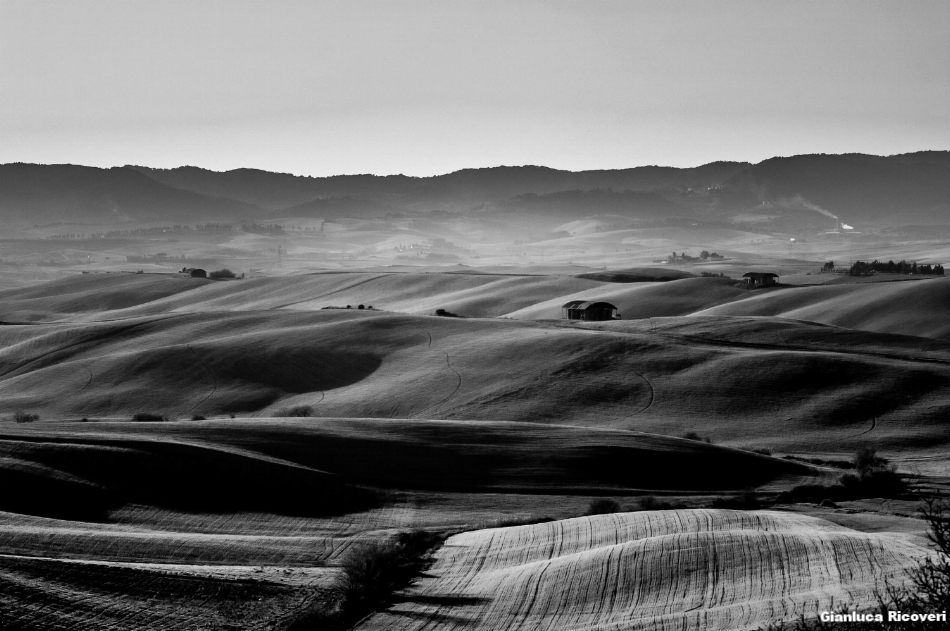 Tuscany's hills in B&W # 08