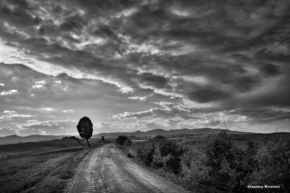 Tuscany's hills in B&W # 22