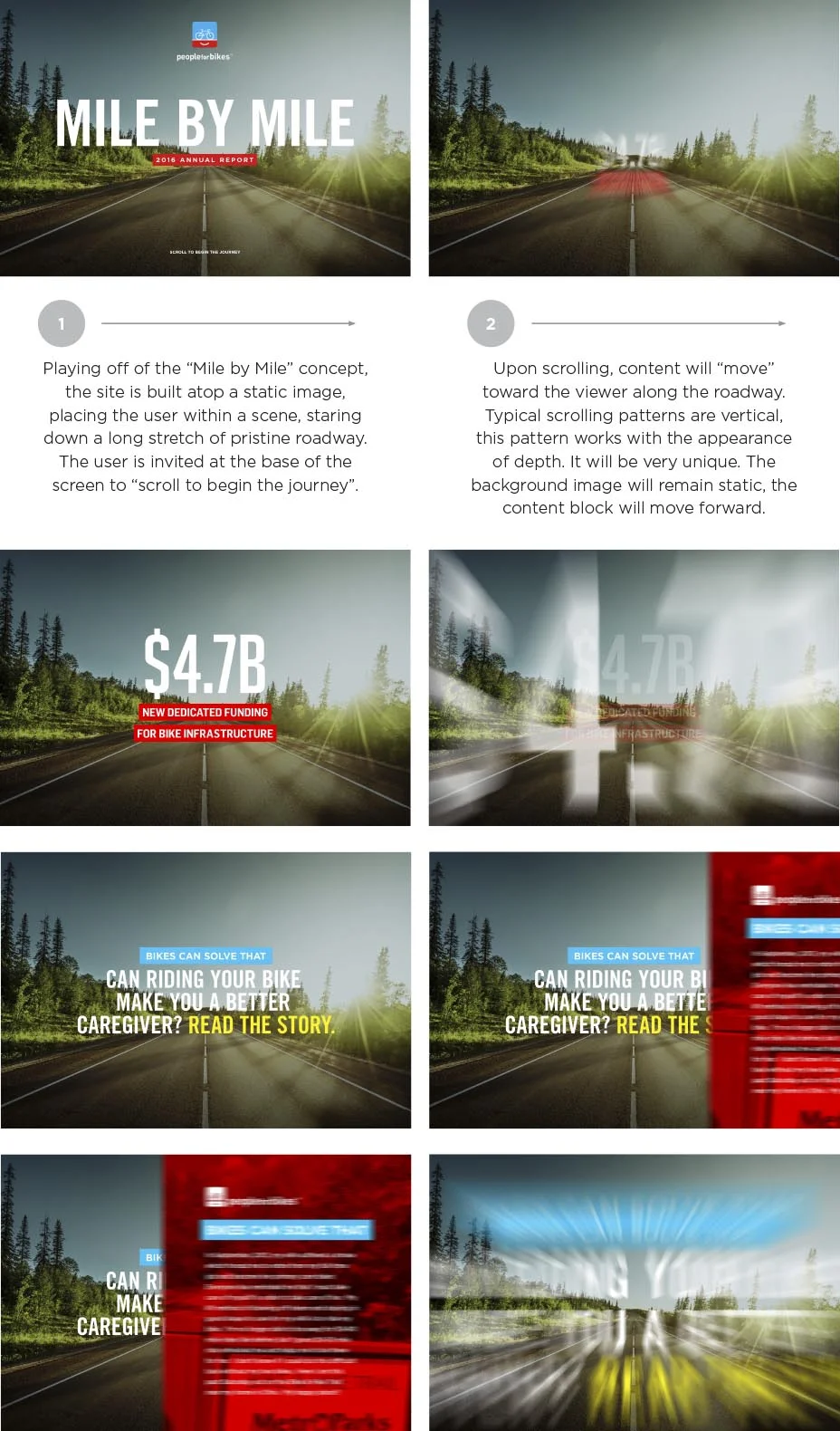 We explored numerous narrative styles through storyboards during the initial stages of the project.